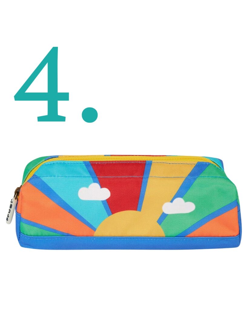 Junior Magazine Bright, uplifting and very roomy. A brilliant pencil case for anyone who loves a whole rainbow of colouring equipment and more.  Matching water bottle and bag available.