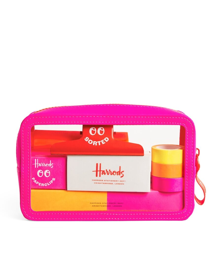 Junior Magazine Oh wow! When we first saw this pencil case we immediately wanted it for ourselves. This ready stocked, transparent pouch, packed full of zingy stationery is perfect for older kids who love to stand out from the crowd. The orange contrast zip is everything. Available in a fab green and blue colourway too.