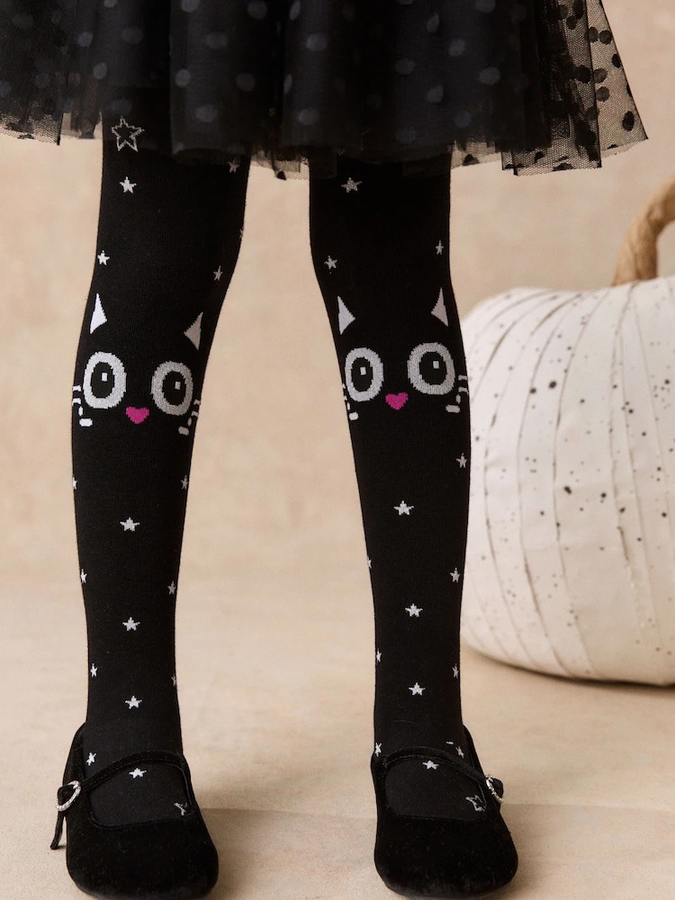 Junior Magazine Black Cat Halloween Tights, from £5.50, NEXT