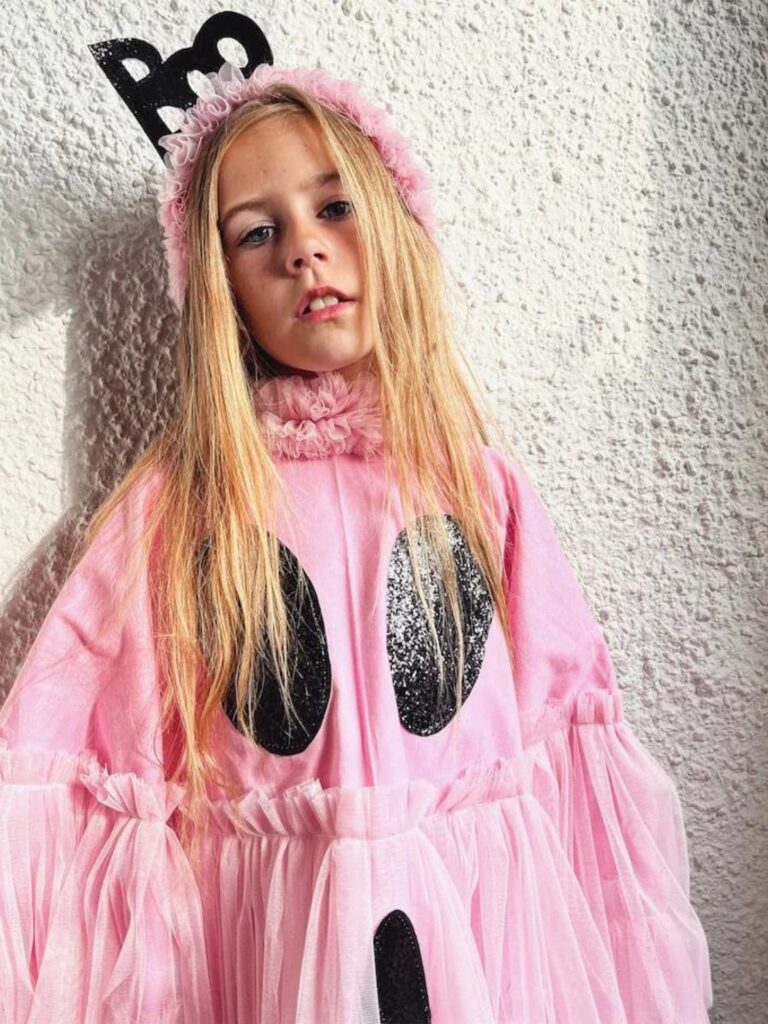 Junior Magazine Florence and Bunny Pink Ghost Tie Back Halloween Cape, from £82,  Holly & Co