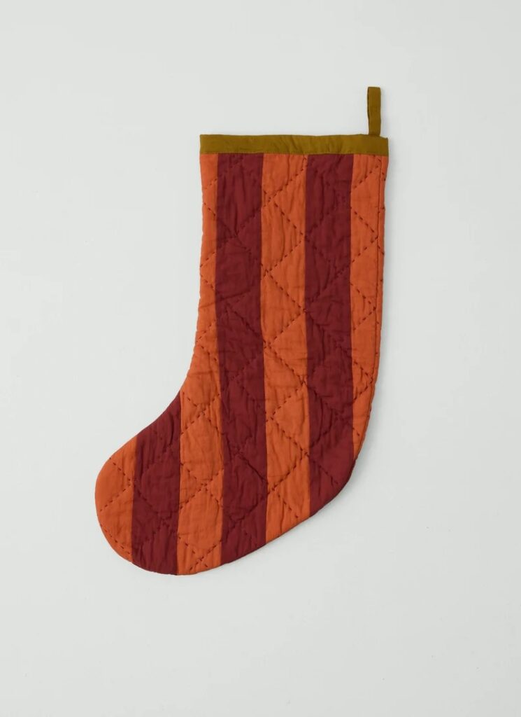 Junior Magazine Stripe Patchwork Christmas Stocking, £48, TOAST