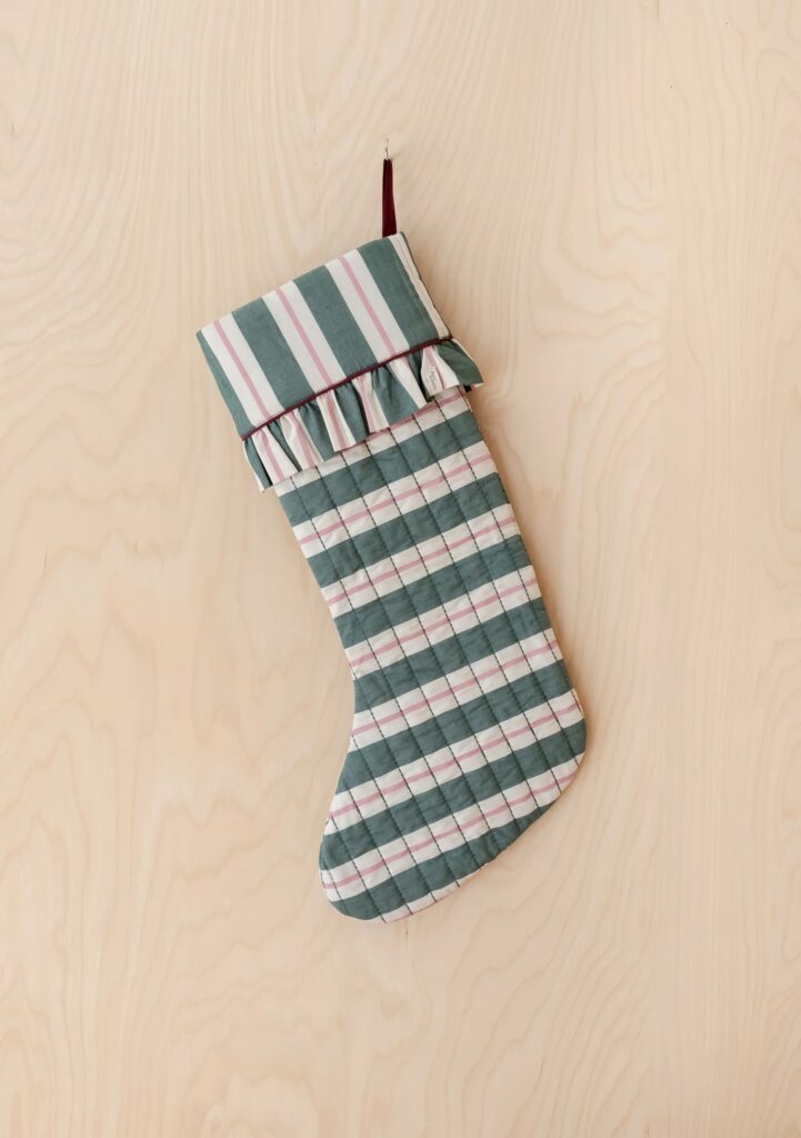 Junior Magazine TBCo × Glassette Quilted Cotton Christmas Stocking, £49, tbco.