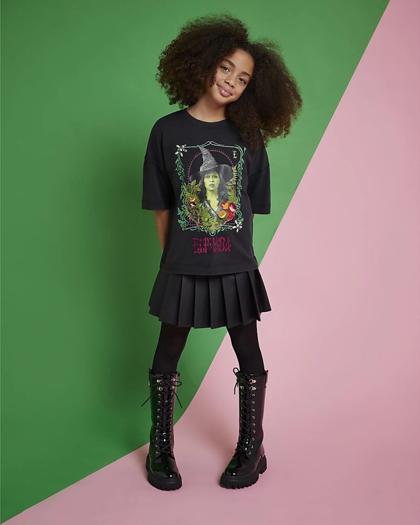Junior Magazine Wicked X RI Girls Grey Elphaba T-Shirt, £18, River Island