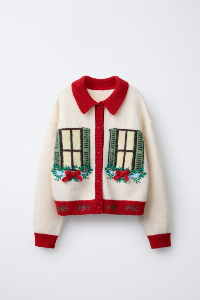 Junior Magazine Cardigan with embroidery and bows, £25.99, Zara Kids