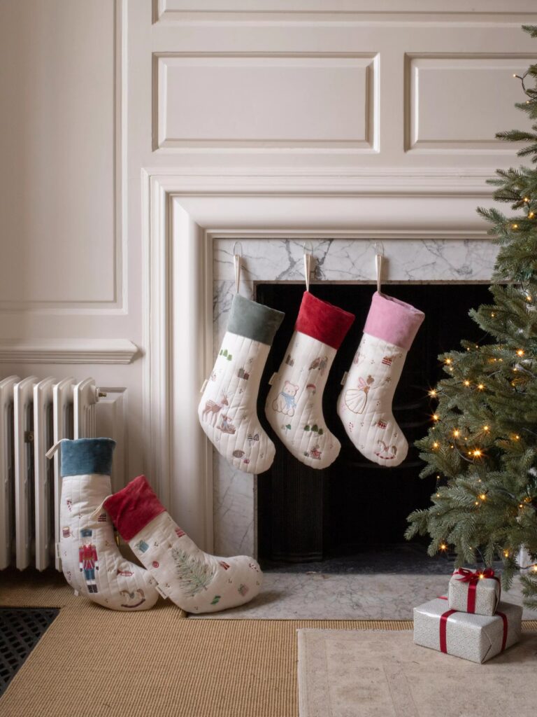 Junior Magazine Velvet Trimmed Christmas Stockings, £42, Avery Row