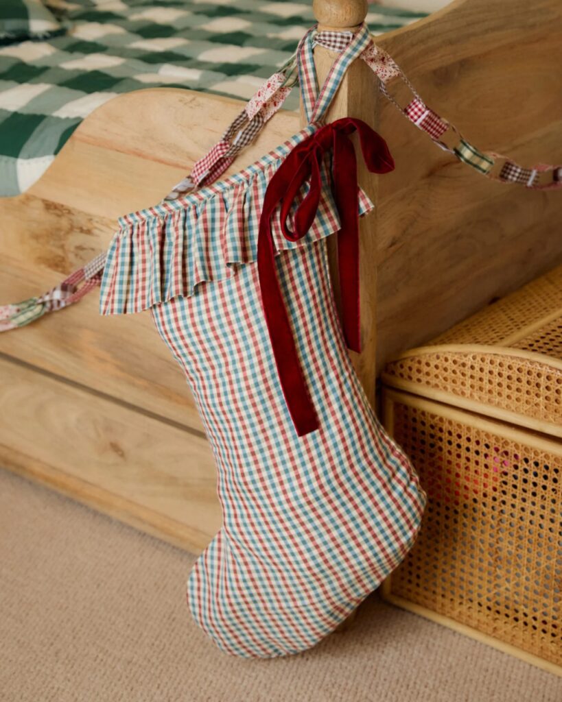 Junior Magazine Limited Edition Hedgerow Gingham Stocking, £69, If Only If