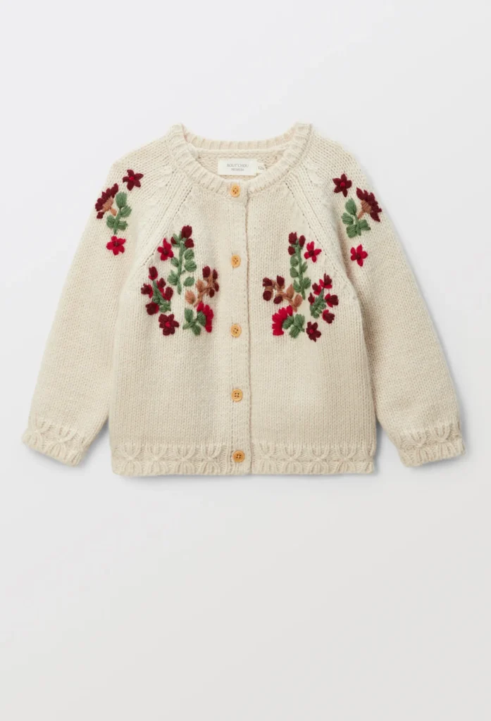 Junior Magazine Embroidered Cardigan, 29.99€, Monoprix