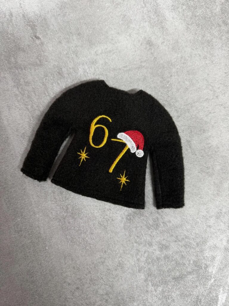 Junior Magazine Nothing like jumping on a trend! Kids will either cheer or cringe at this 6 7 meme  sweater especially made for your scout elf!