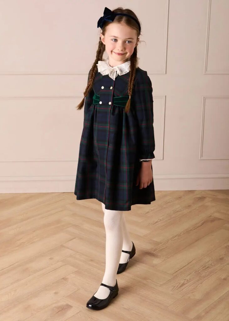 Junior Magazine Kinnerton Tarten Dress, £150, 12m-10yrs, Pepa London