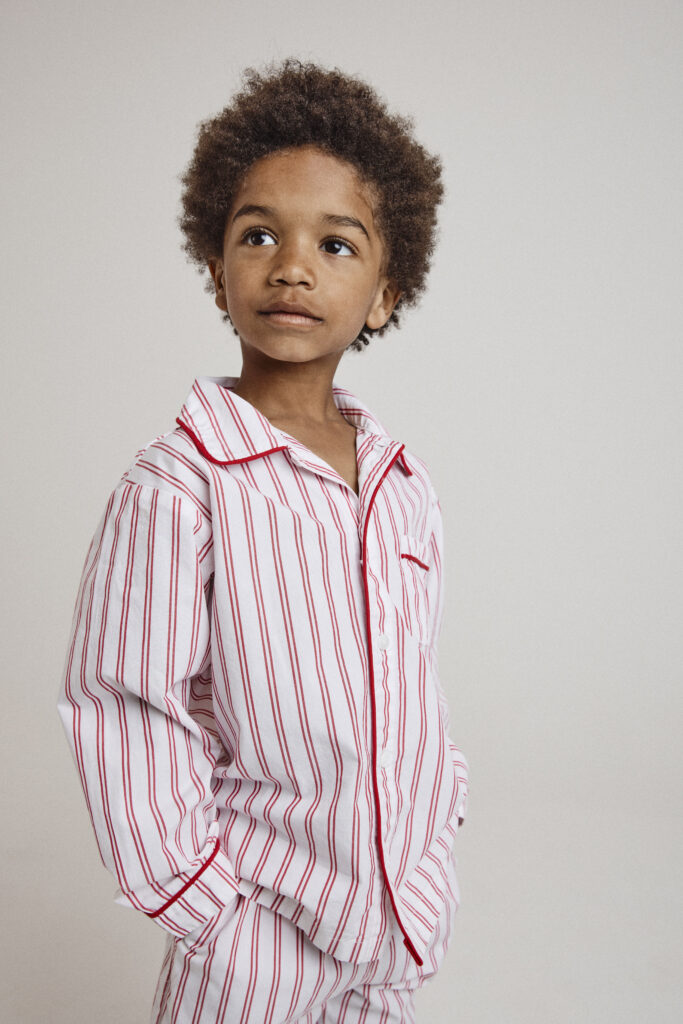 Junior Magazine Kids Lollipop Red Stripe Pyjamas, £42, BANANA London