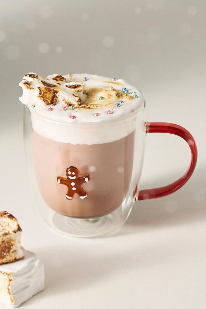Junior Magazine Icon Glass Mug Holiday Edition, £14, Anthropologie