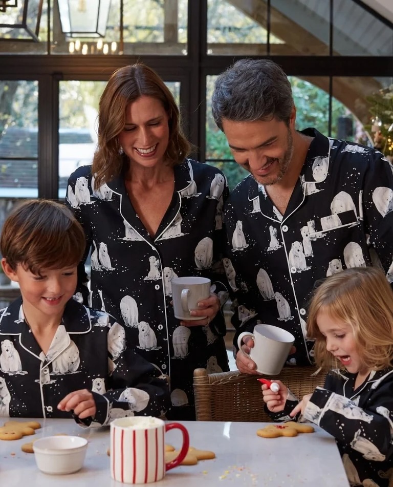 Junior Magazine Polar Bear Matching Family Pyjama Sets, from £25, Cyberjammies
