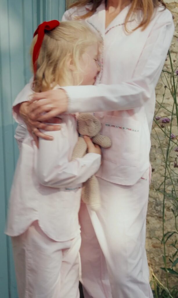 Junior Magazine Children’s Liberty Trim Brushed Cotton Pyjamas, £70  and Women’s Liberty Trim Brushed Cotton Pyjamas, £170, both Sian Esther 