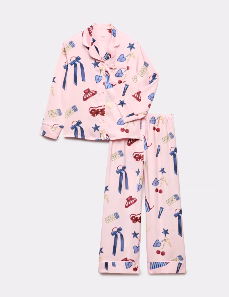 Junior Magazine Sleepover Satin Pyjamas, £20, M&S