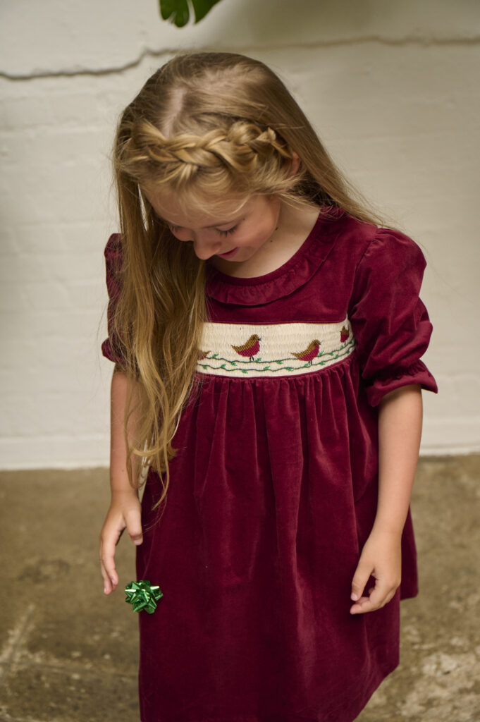 Junior Magazine Robin Velvet Dress, £76, 6m-7yrs, Cute Couture