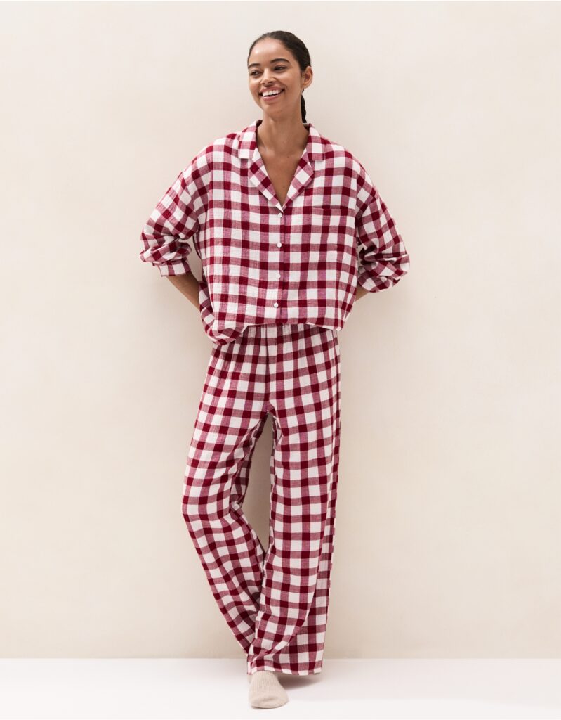 Junior Magazine Double-Cotton Gingham Relaxed Pyjamas, £85, The White Company