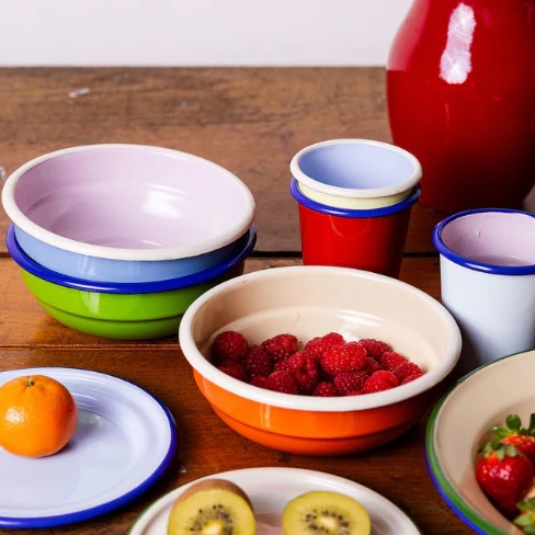 Junior Magazine Enamelware collection, from £14, Wee Blue Bell