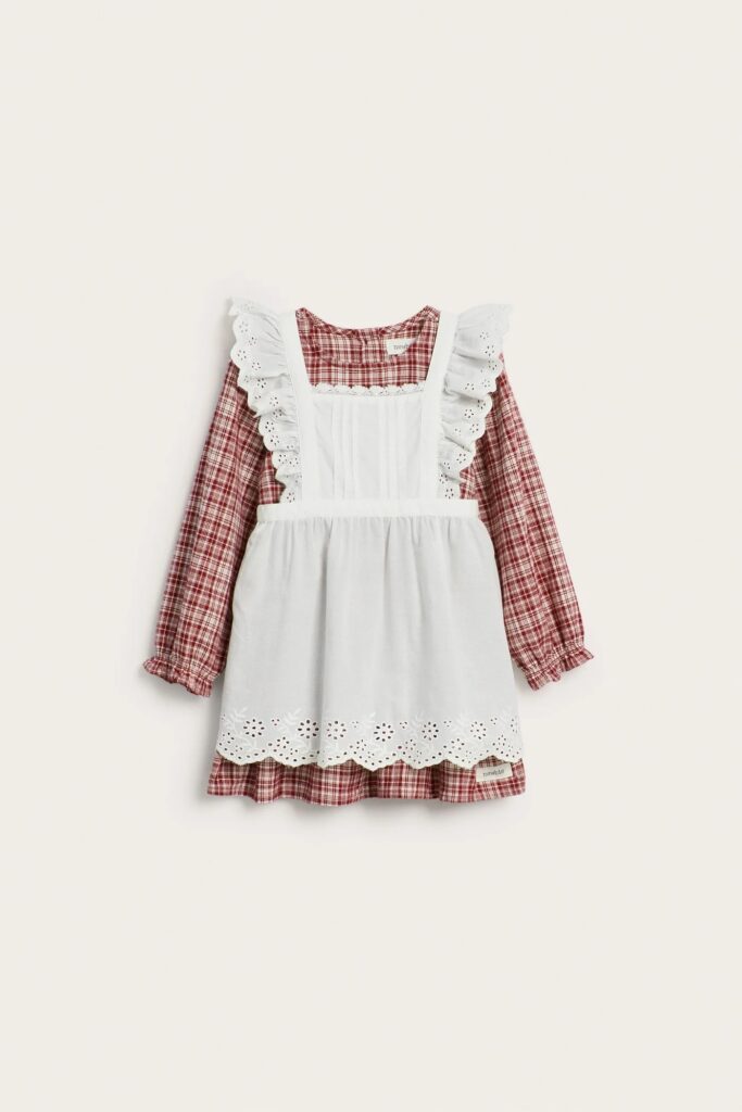 Junior Magazine Baby Red Checked Dress with Apron, £50, Newbie