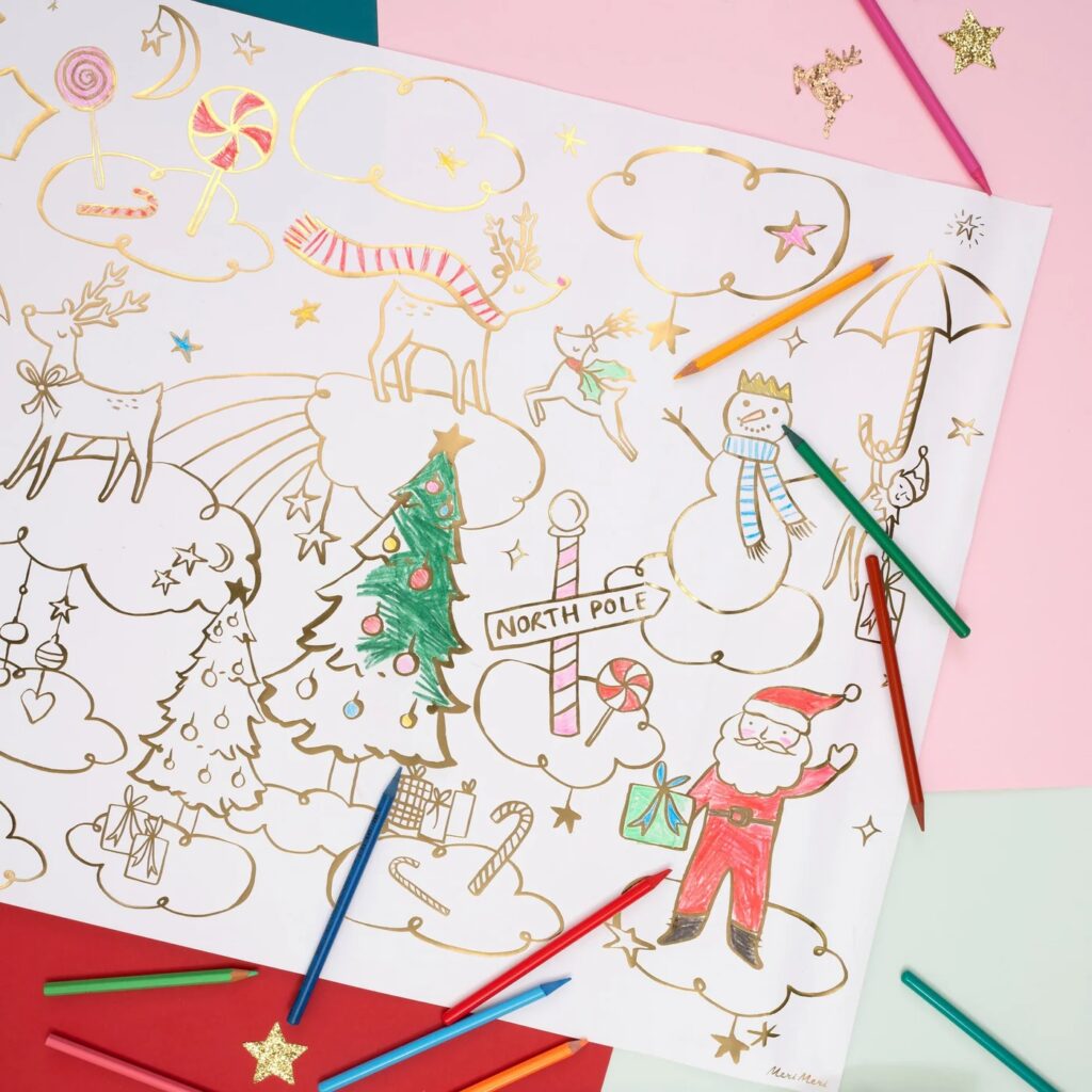 Junior Magazine Christmas Colouring Posters (set of 2), £12.50, Meri Meri