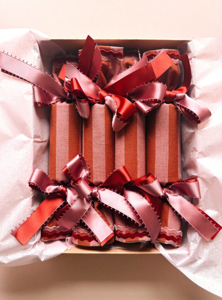 Junior Magazine Holly Jolly Stripe Reusable, Fill-Your-Own Crackers, from £39, Happy Crackers