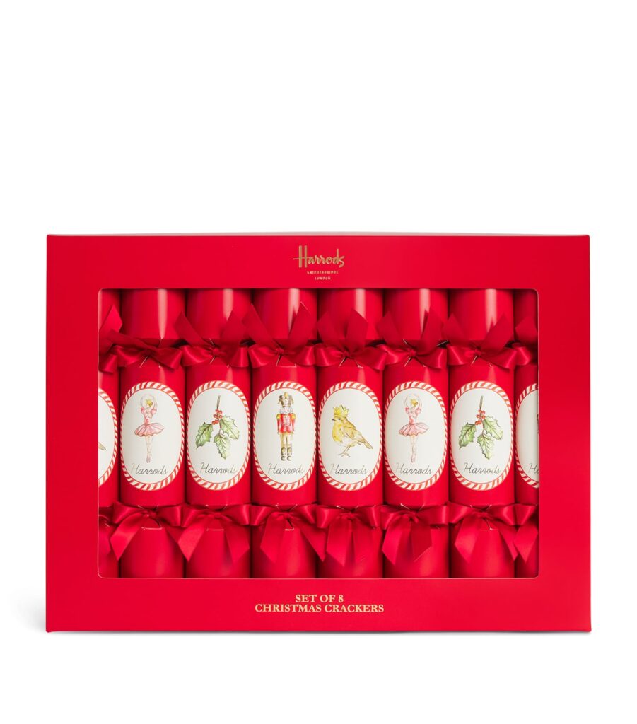 Junior Magazine Nutcracker Christmas Crackers (8) come with wooden xylophone for playing the simple tunes enclosed in each cracker! £65, Harrods