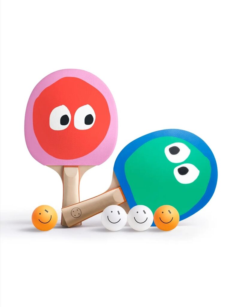 Junior Magazine ‘Face Off’ Ping Pong ArtBats and Artballs Set, £84, Holly & Co.