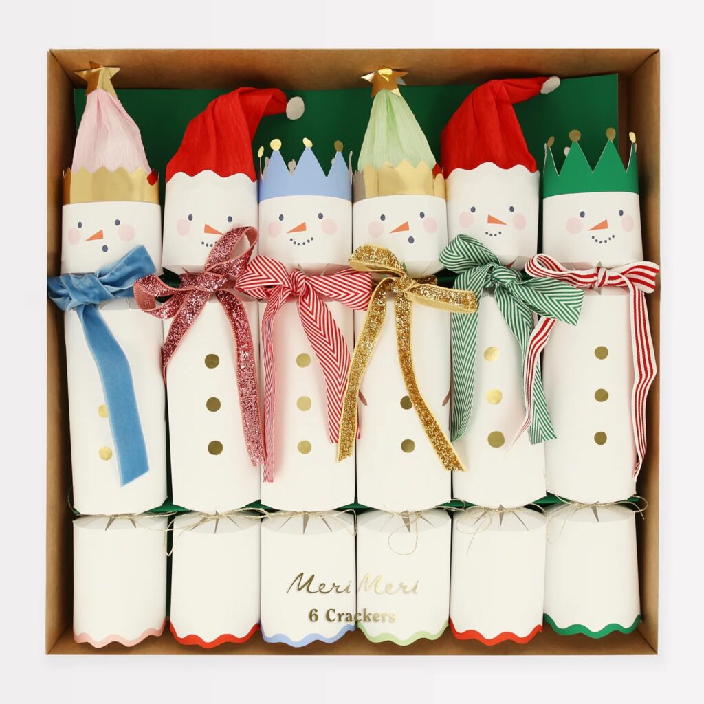 Junior Magazine Snowmen Crackers (6), £30.00, Meri Meri