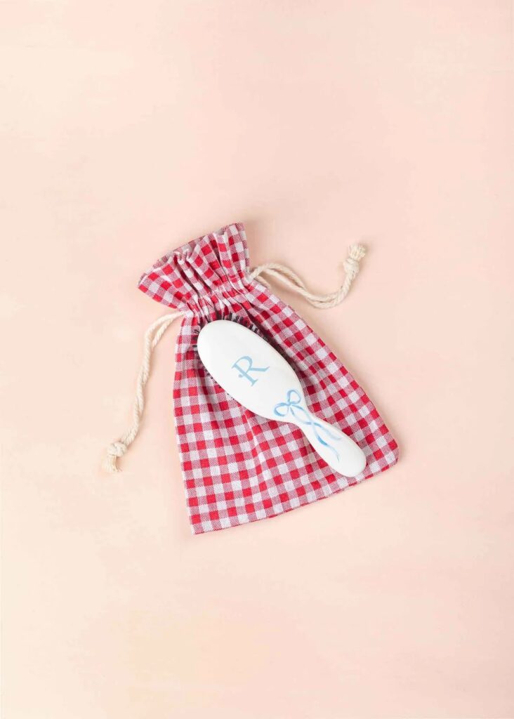 Junior Magazine Personalised Ribbon Hairbrush, £145 Pierrot