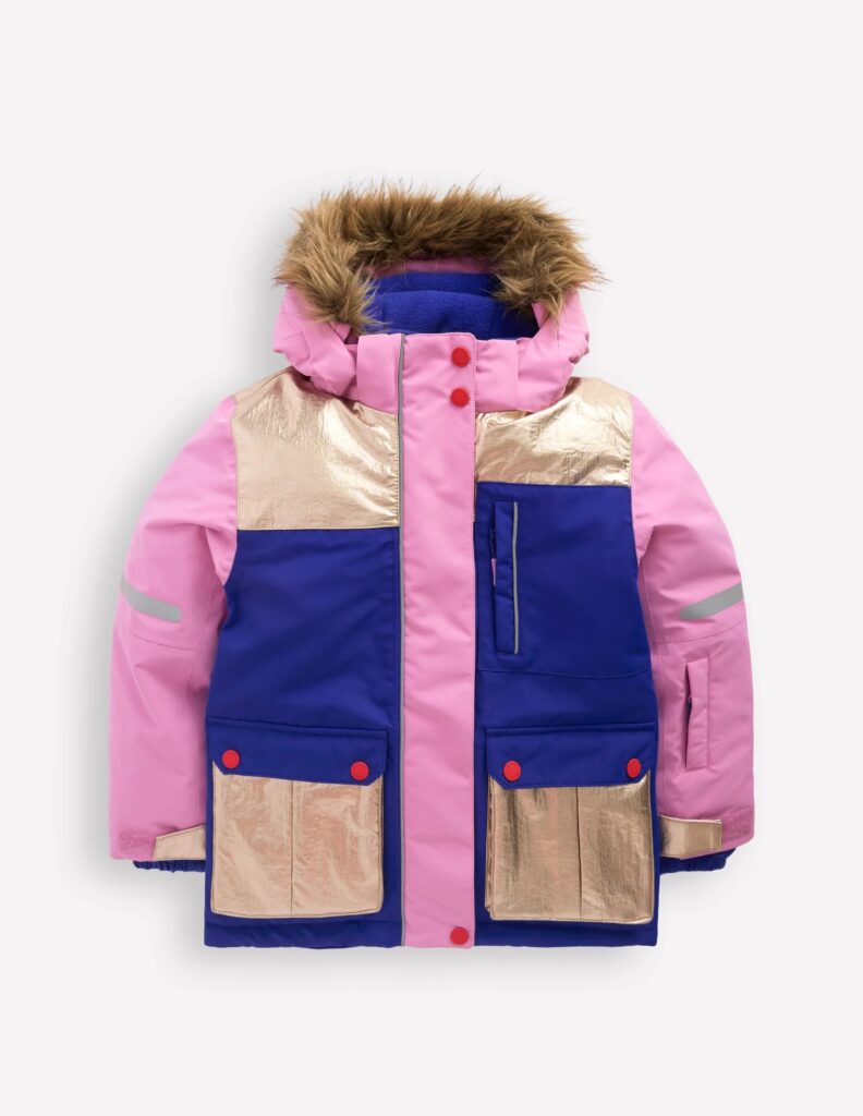 Junior Magazine All-weather Waterproof Colourblock Coat, from £79, Mini Boden