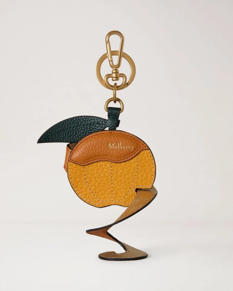 Junior Magazine Peeling Fruit Keyring, £175, Mulberry 