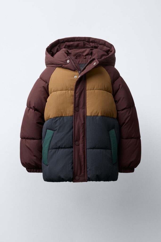Junior Magazine Colour Block Water Repellent Puffer, £27.99, Zara Kids