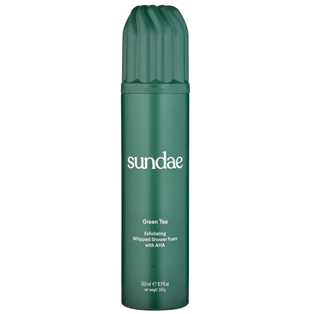 Junior Magazine SUNDAE Body Green Tea Exfoliating Whipped Shower Foam, £12.99, Cult Beauty