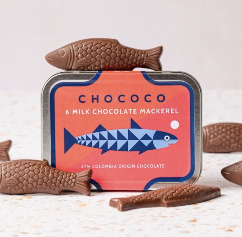 Junior Magazine Milk Chocolate Mackerel, £8.50, Chococo