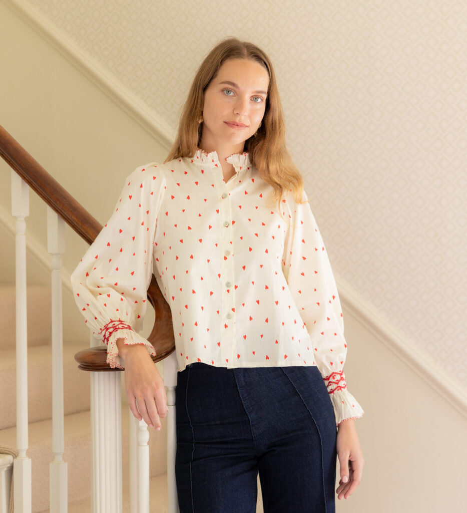 Junior Magazine We LOVE Smock’s matching Loveheart printed smocked blouse and dress