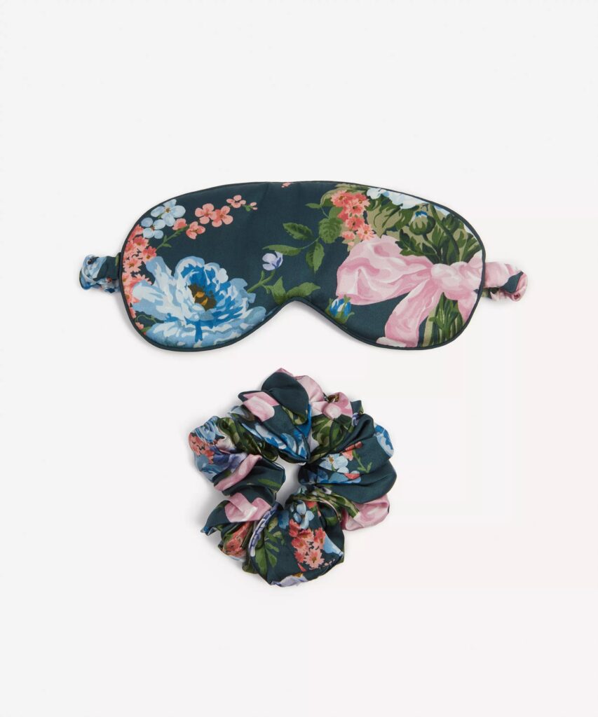 Junior Magazine Bridgerton Bow Bouquet Silk Eye Mask and Scrunchie Set, £95, Liberty