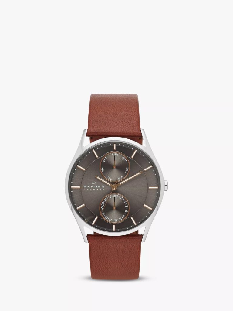 Junior Magazine Men’s Holst Single Chronograph Leather Strap Watch, £169, Skagen