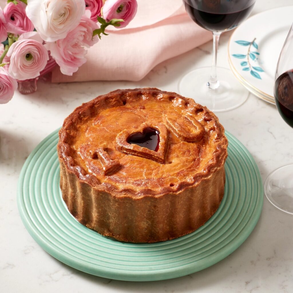 Junior Magazine Valentine’s ‘I Love You’ Pie, £39.95 for 1.2kg, Fortnum & Mason