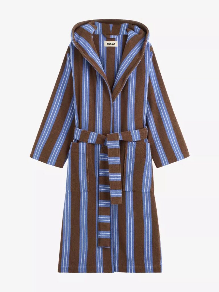 Junior Magazine Tekla Striped Hooded Cotton Robe, £200, Selfridges