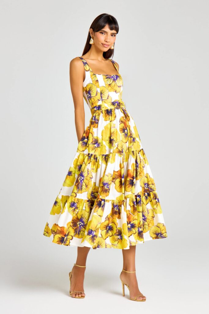 Junior Magazine Helena Floral Dress, £365, Nadine Merabi