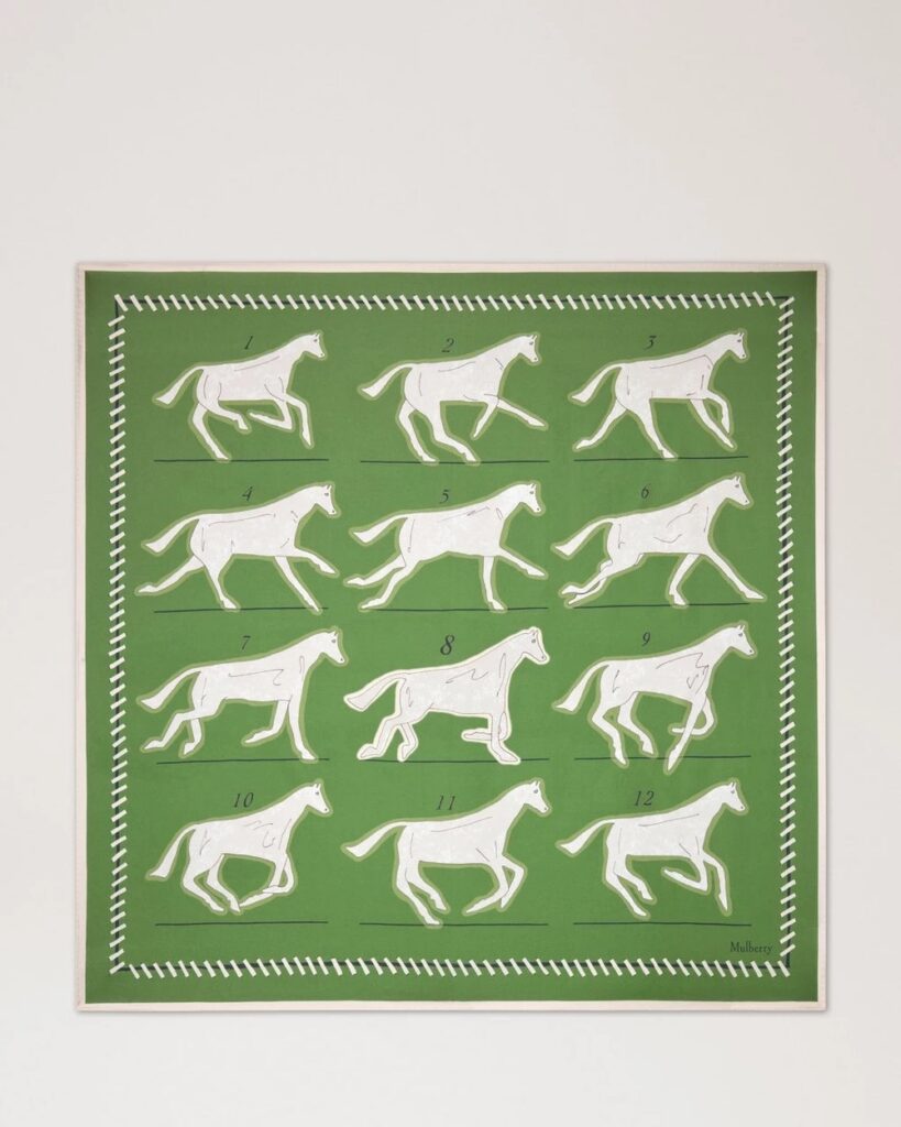 Junior Magazine Square Scarf, Chalk Horse, £145, Mulberry 