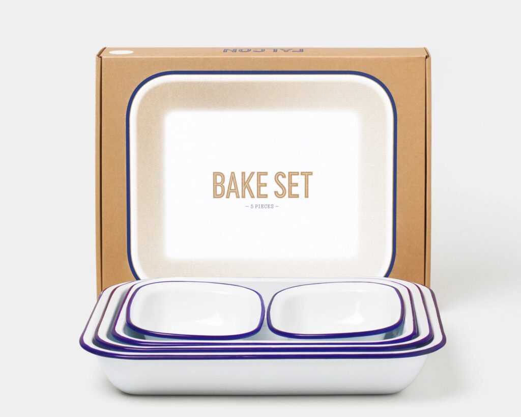 Junior Magazine Bake Set, £90, Falcon Enamel