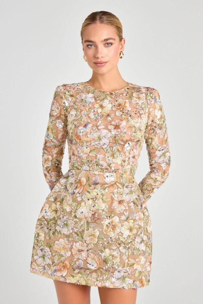 Junior Magazine Sienna Floral Dress, £375, Nadine Merabi