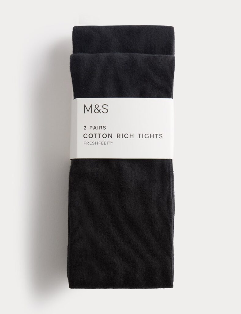 Junior Magazine Cotton Rich Tights, £6-£7 for pack of 2, M&S