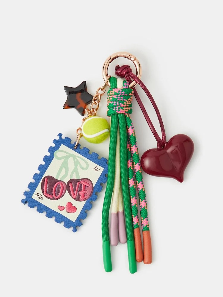 Junior Magazine Stamp Cord Bag Charm, £14, Accessorize