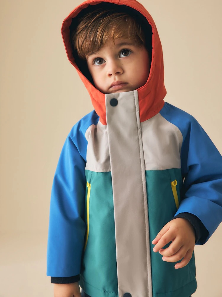 Junior Magazine Colourblock Waterproof Fleece Lined Anorak, from £26, NEXT