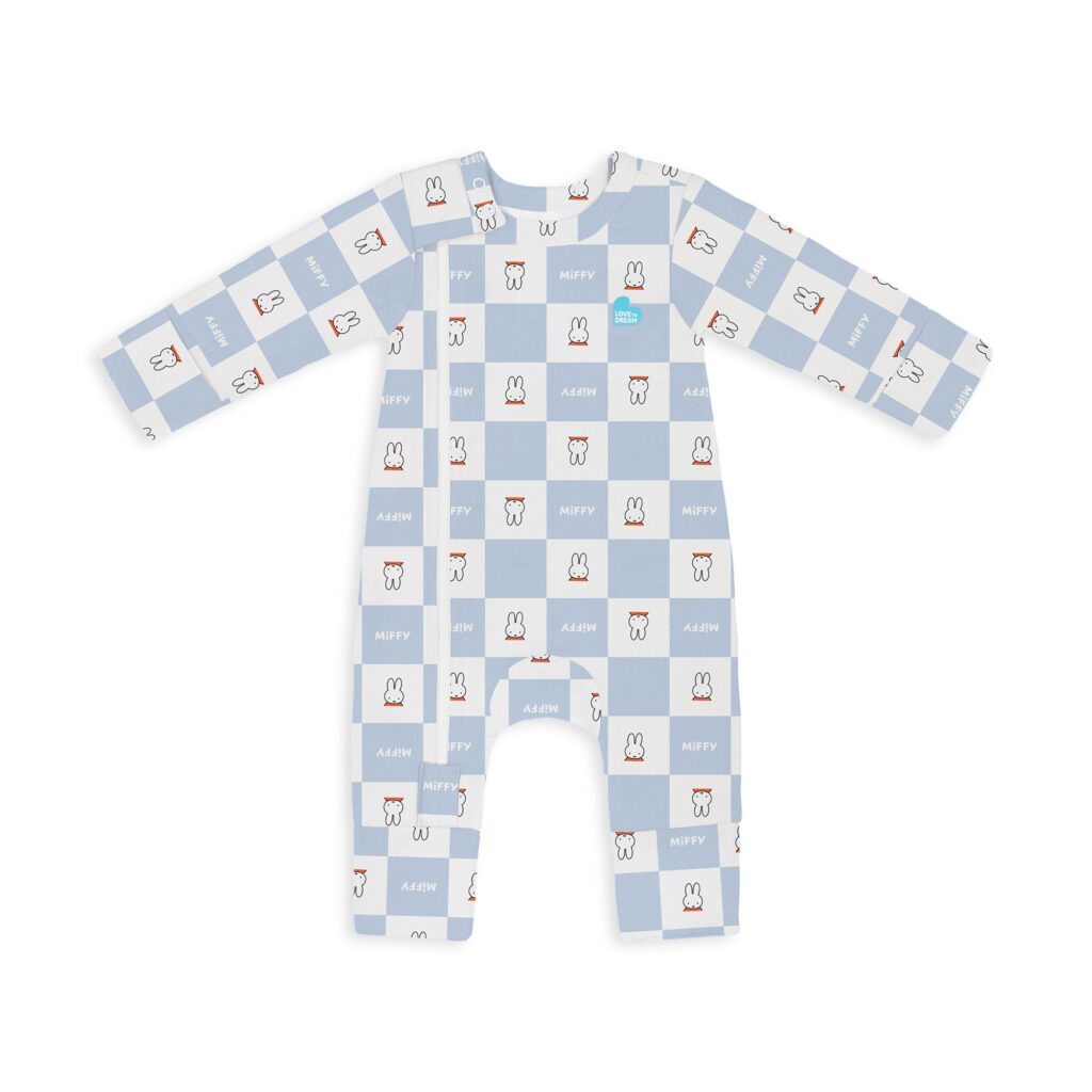 Junior Magazine Blue Miffy Checker Romper, £27.99, Love To Dream