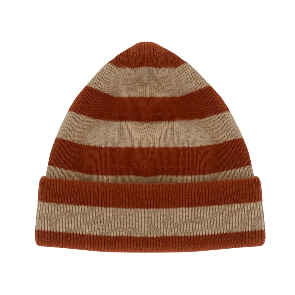 Junior Magazine Tamarind Stripe Cashmere Hat, £32, Toastie