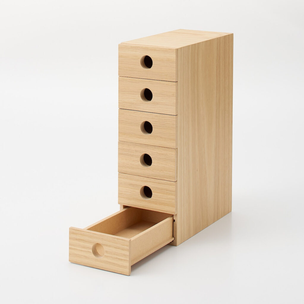 Junior Magazine 6 Drawer Wooden Modular Desktop Storage Unit, £34.95, Muji