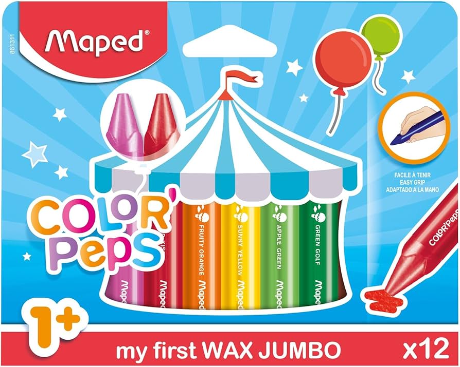 Junior Magazine Maped Color’ Peps My First Wax Crayon, from £4, Amazon