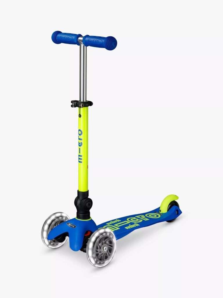Junior Magazine Mini Micro Deluxe LED in Neon, £89.95, Micro Scooter